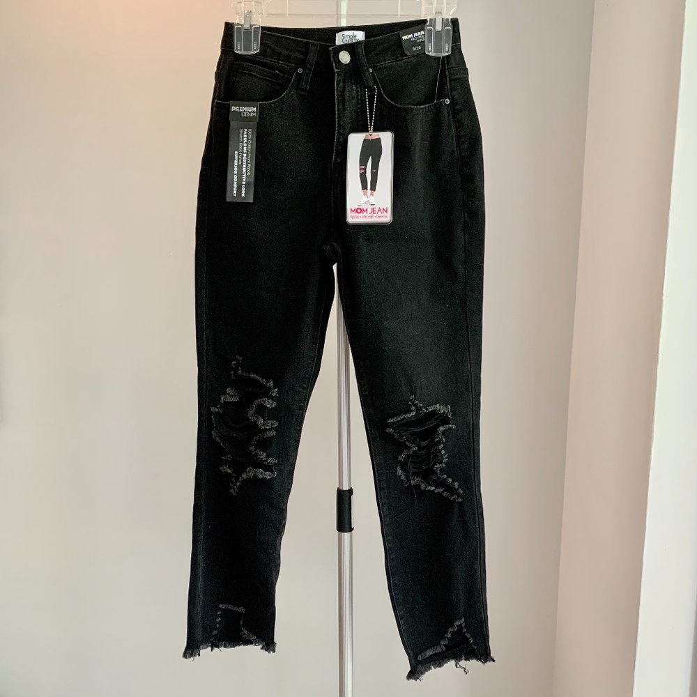 Simple Society Distressed High Rise Ankle Jeans